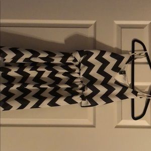 Black and white stripes dress